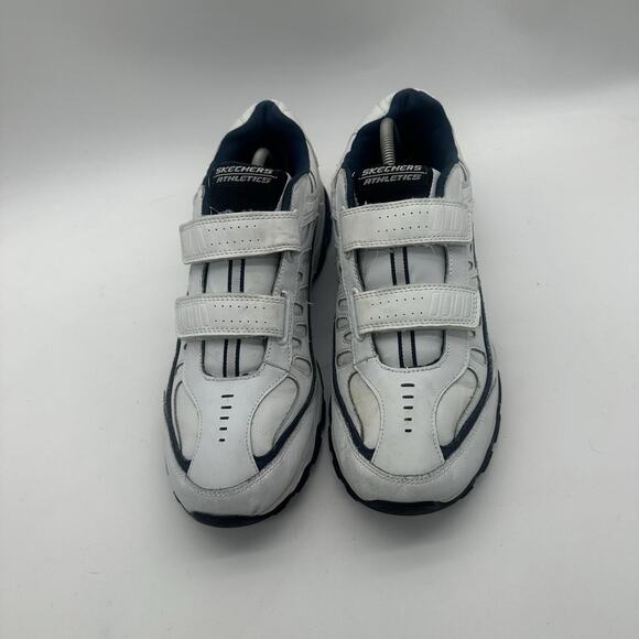 Mens Size 12 Skechers Athletics Sneakers Adjustable After Burn Memory Fit White - Picture 3 of 8